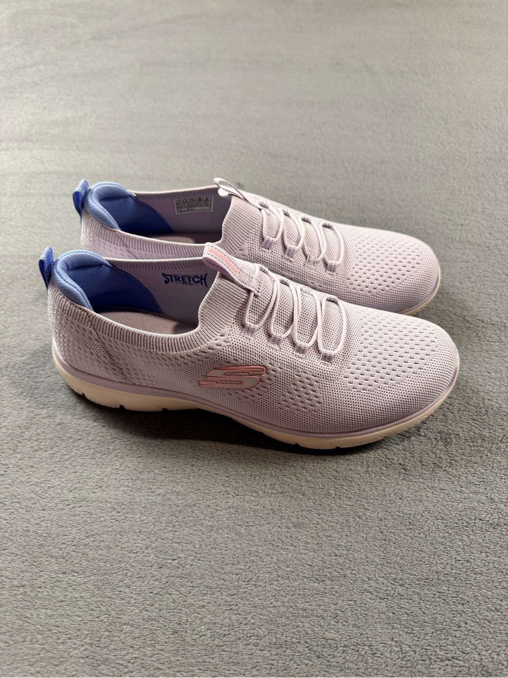 Skechers Summits Top Player Women's Slip-On Sneakers in Lavender and Periwinkle